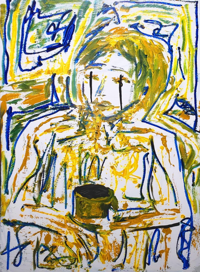 A Simple Meditation — original acrylic painting by JFeelgood