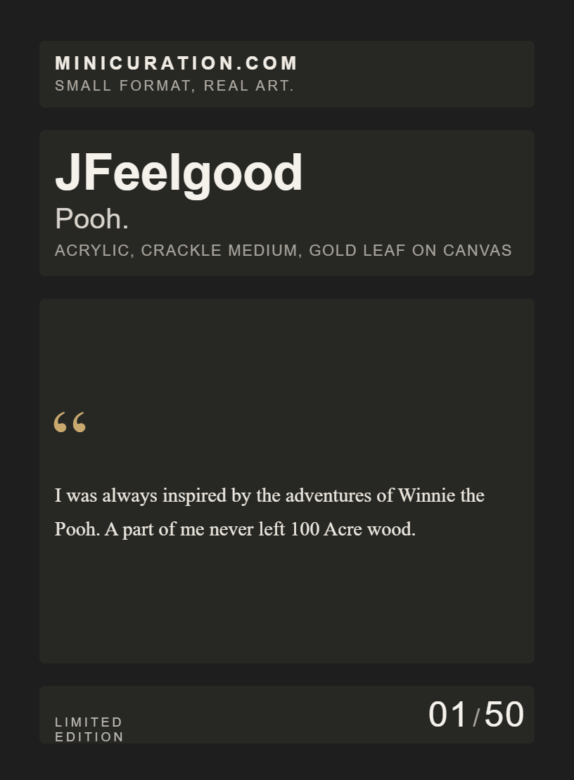 Pooh. — collector card back, 01 of 50