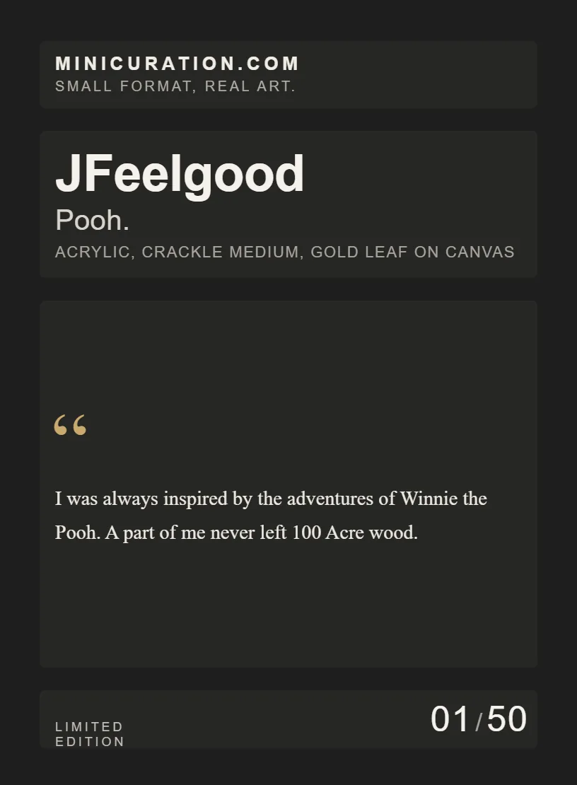 Pooh. — collector card back, 01 of 50
