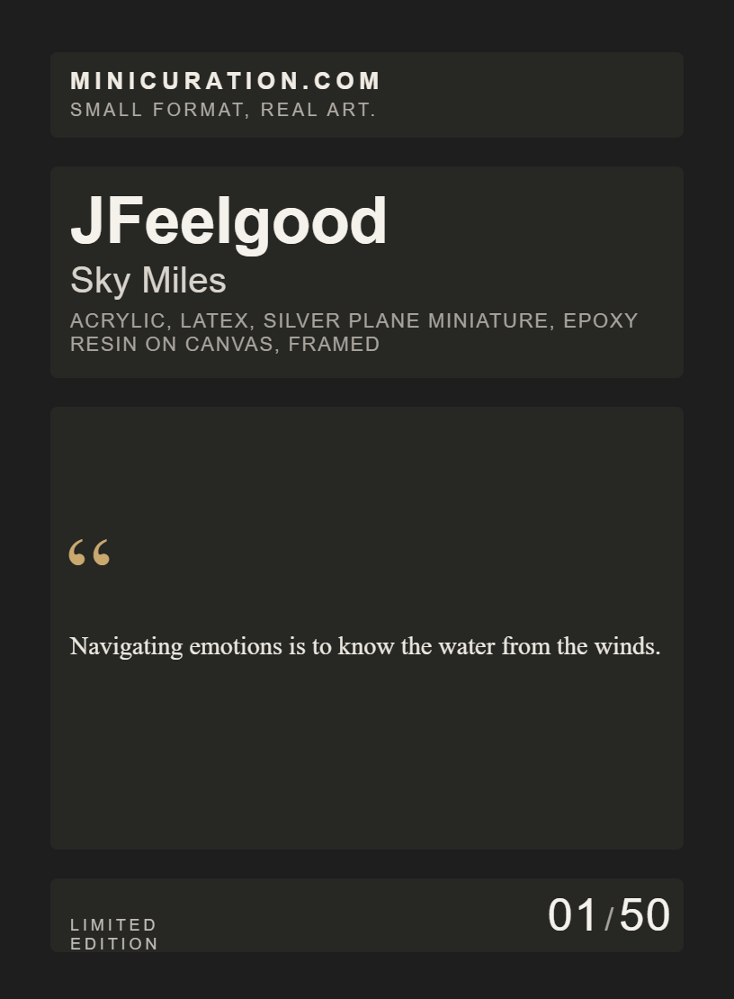 Sky Miles — collector card back, edition 01 of 50