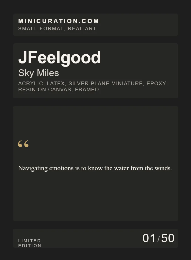 Sky Miles — collector card back, edition 01 of 50